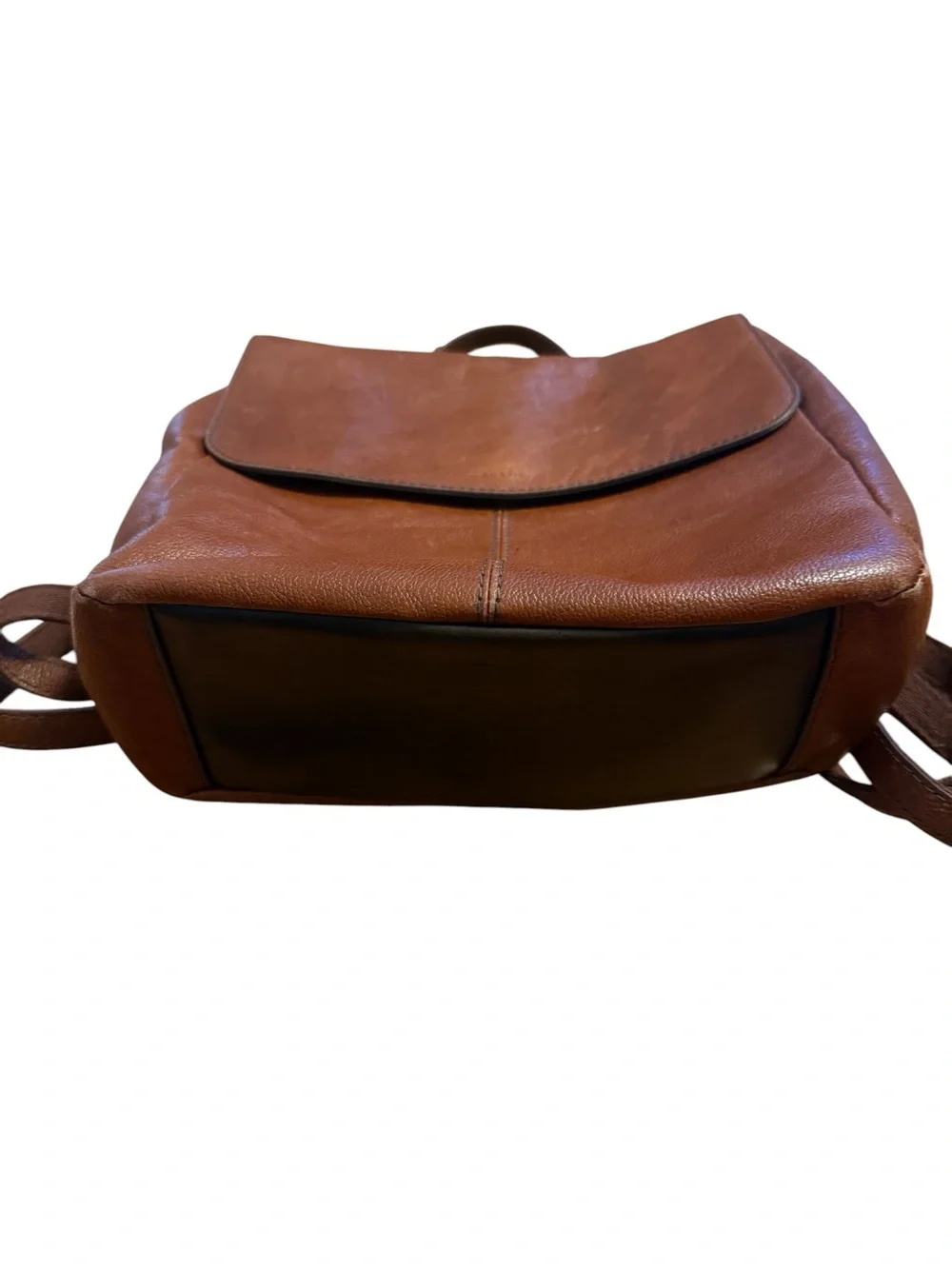 Fossil Versatile Tan Leather Backpack Tote - Sleek Everyday Carry